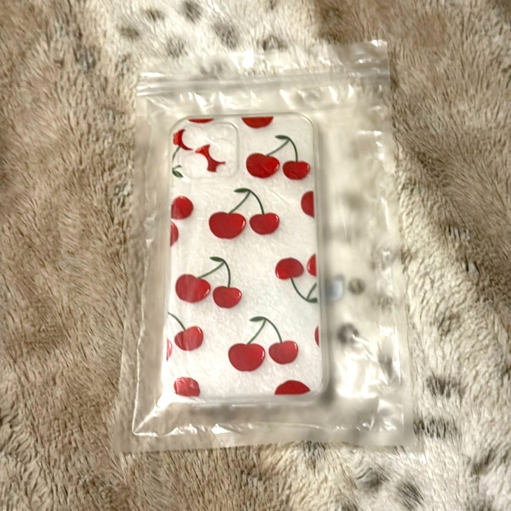 Clear Cherry iPhone 15 case NWOT